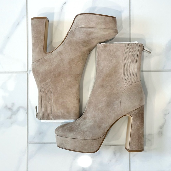 Steve Madden Orlie Taupe Suede Boots - Brand New - Picture 2 of 4